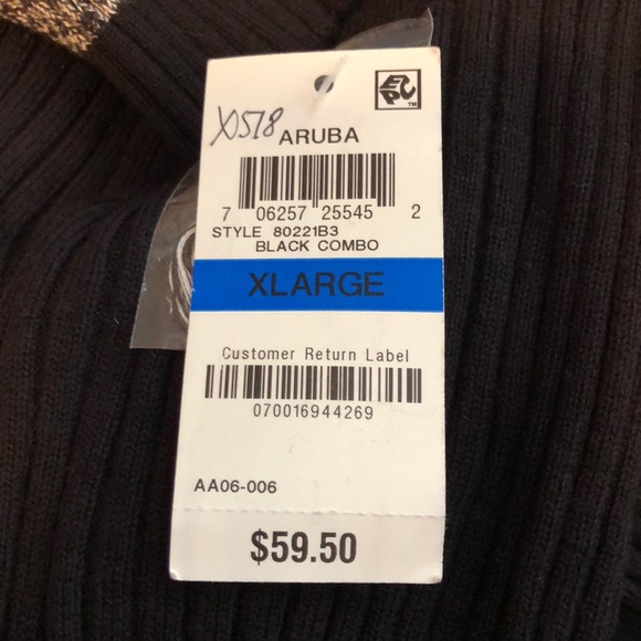 Bar III Aruba Black Striped Pullover Sweater - Picture 7 of 7